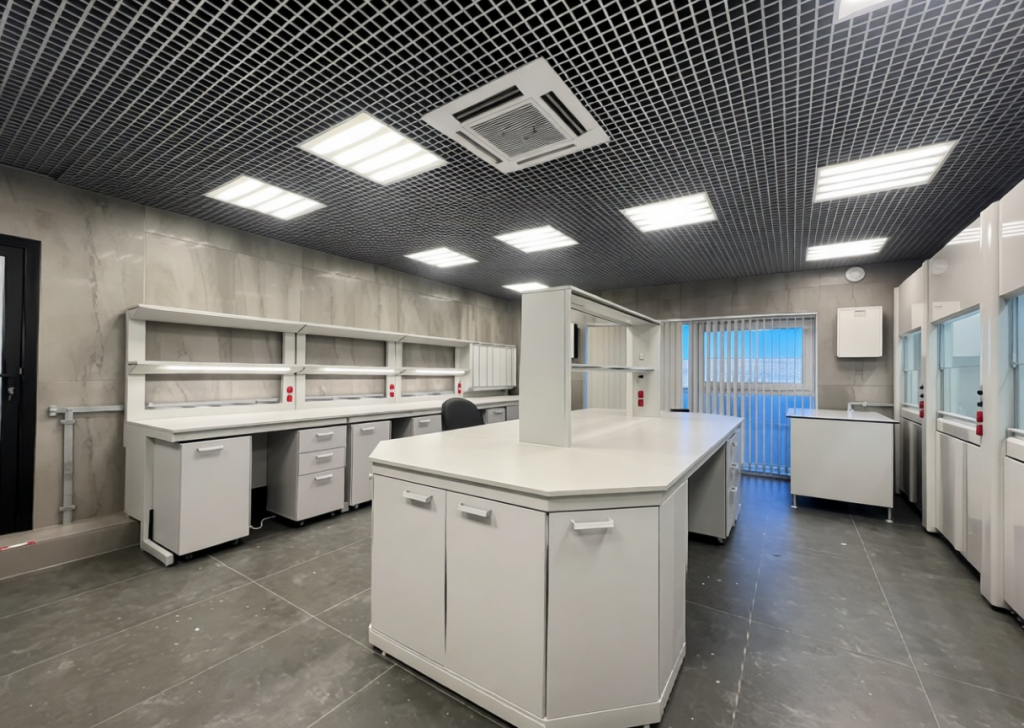Меблировка лаборатории компании Русский регистр