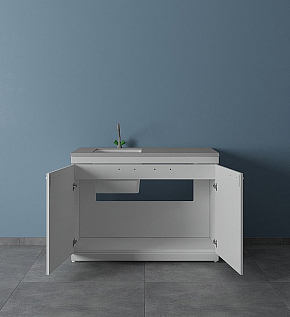 Столы-мойки - открытые дверцы