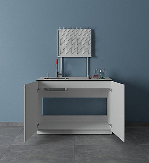 Мойки лабораторные - открытые дверцы